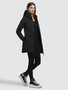 khujo-jacke-yoni-schwarz-damen-regenjacke-wasserabweisend image 2