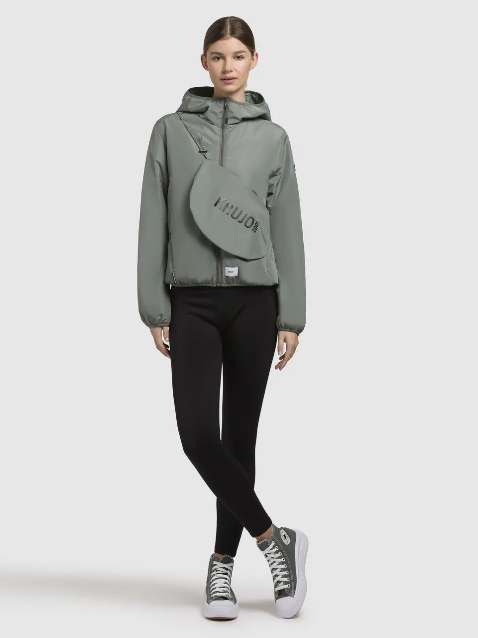 khujo-jacke-shelly-with-bag-gr-ngrau-damen-blouson-ultraleicht-mit-tasche image 1