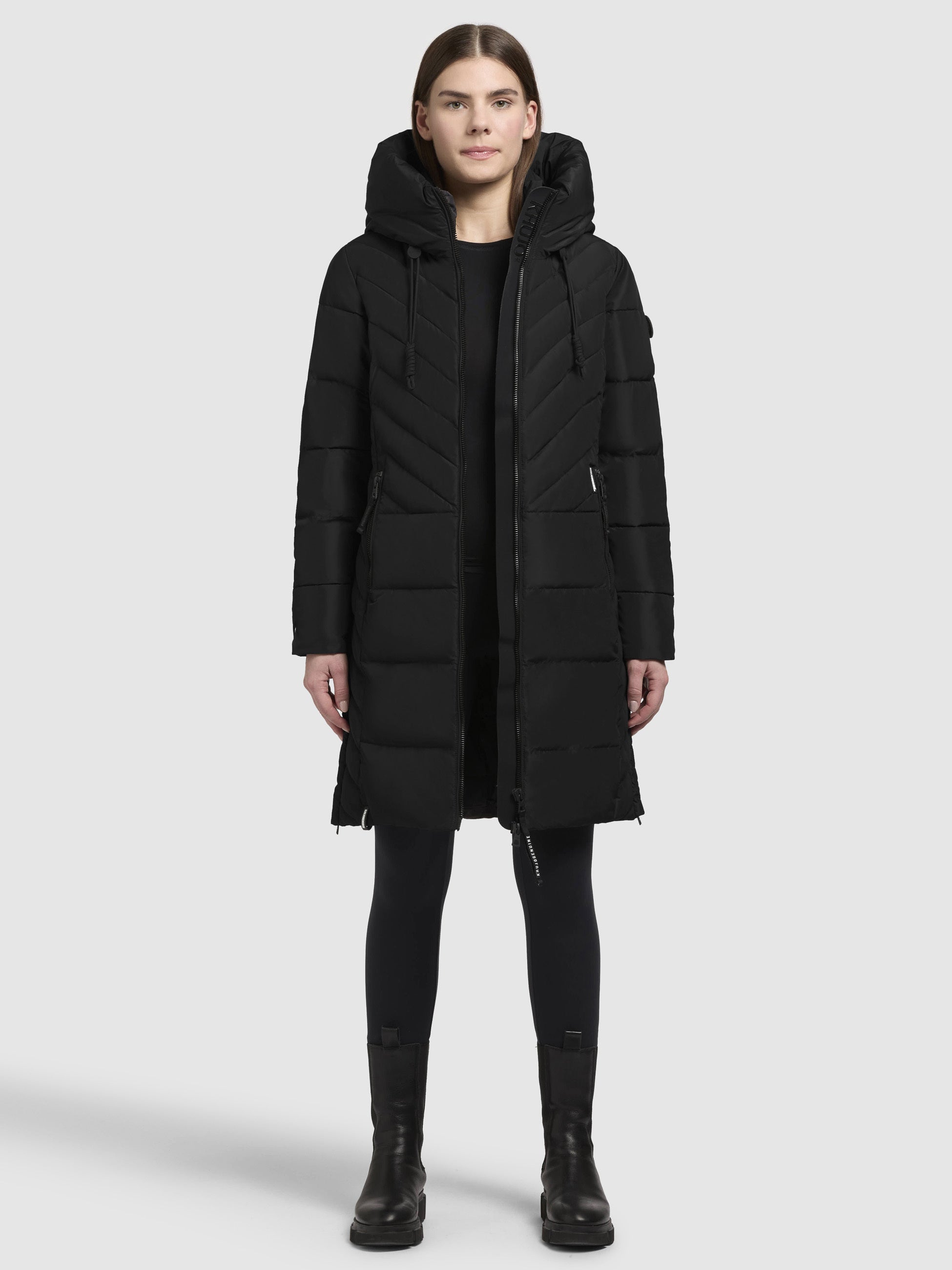 khujo-gung-damen-mantel-schwarz-warm-wattierter-wintermantel-mit-kapuze image 6