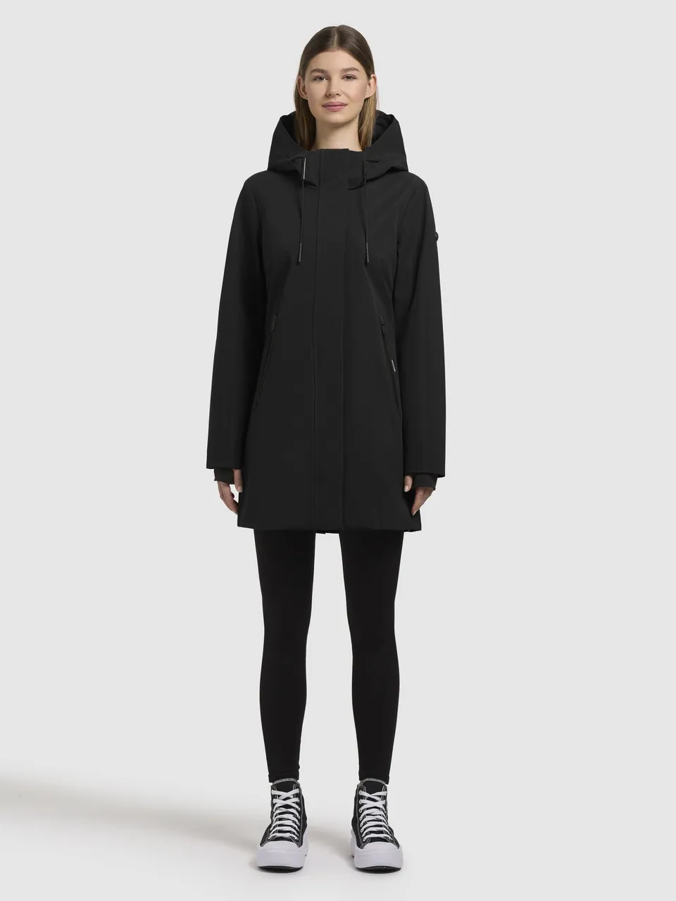 khujo-jacke-izaf3-damen-regenjacke-black image 1