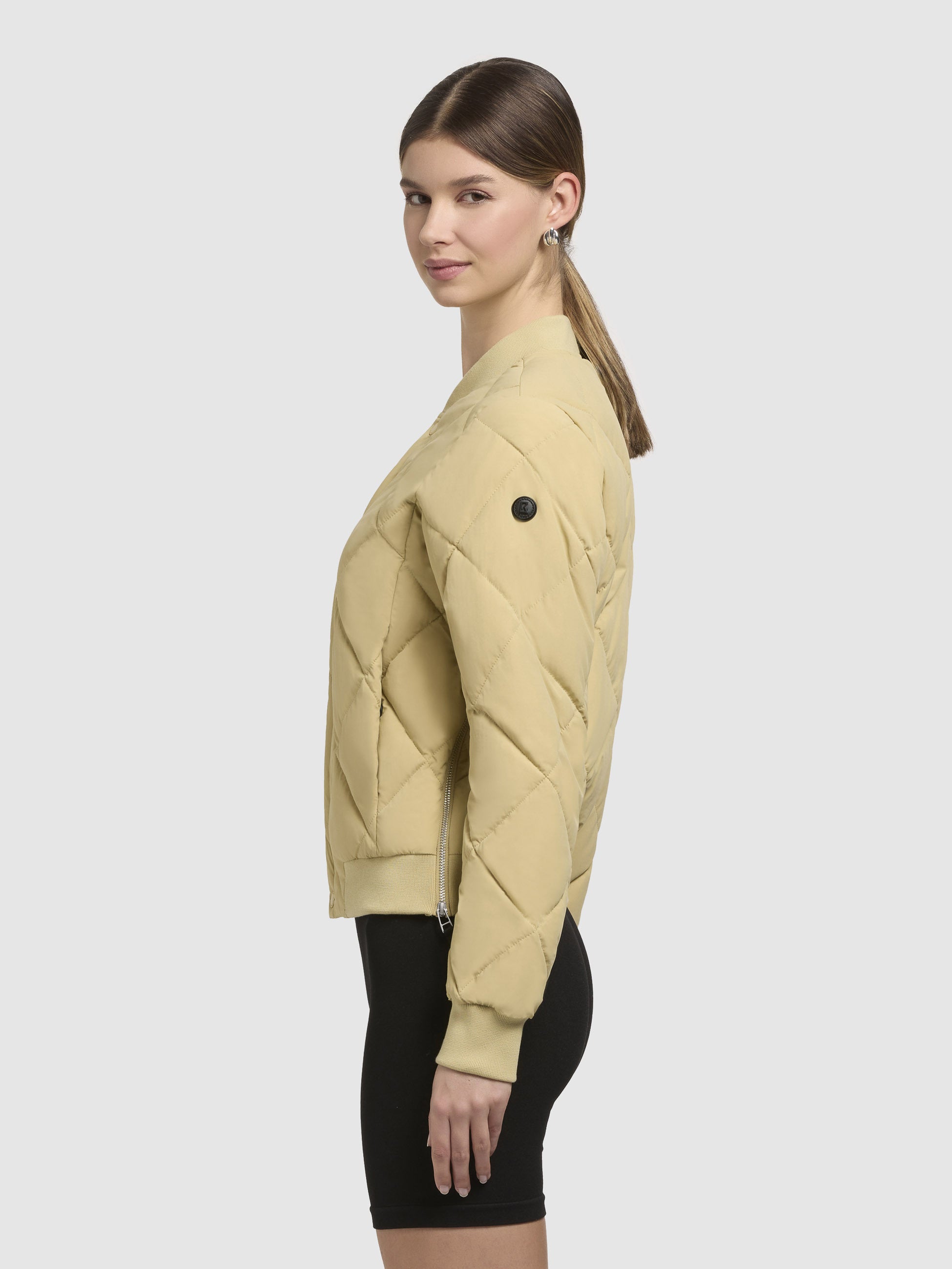 khujo-jacke-ange-gelbgr-n-kurze-damen-bomber-steppjacke image 5