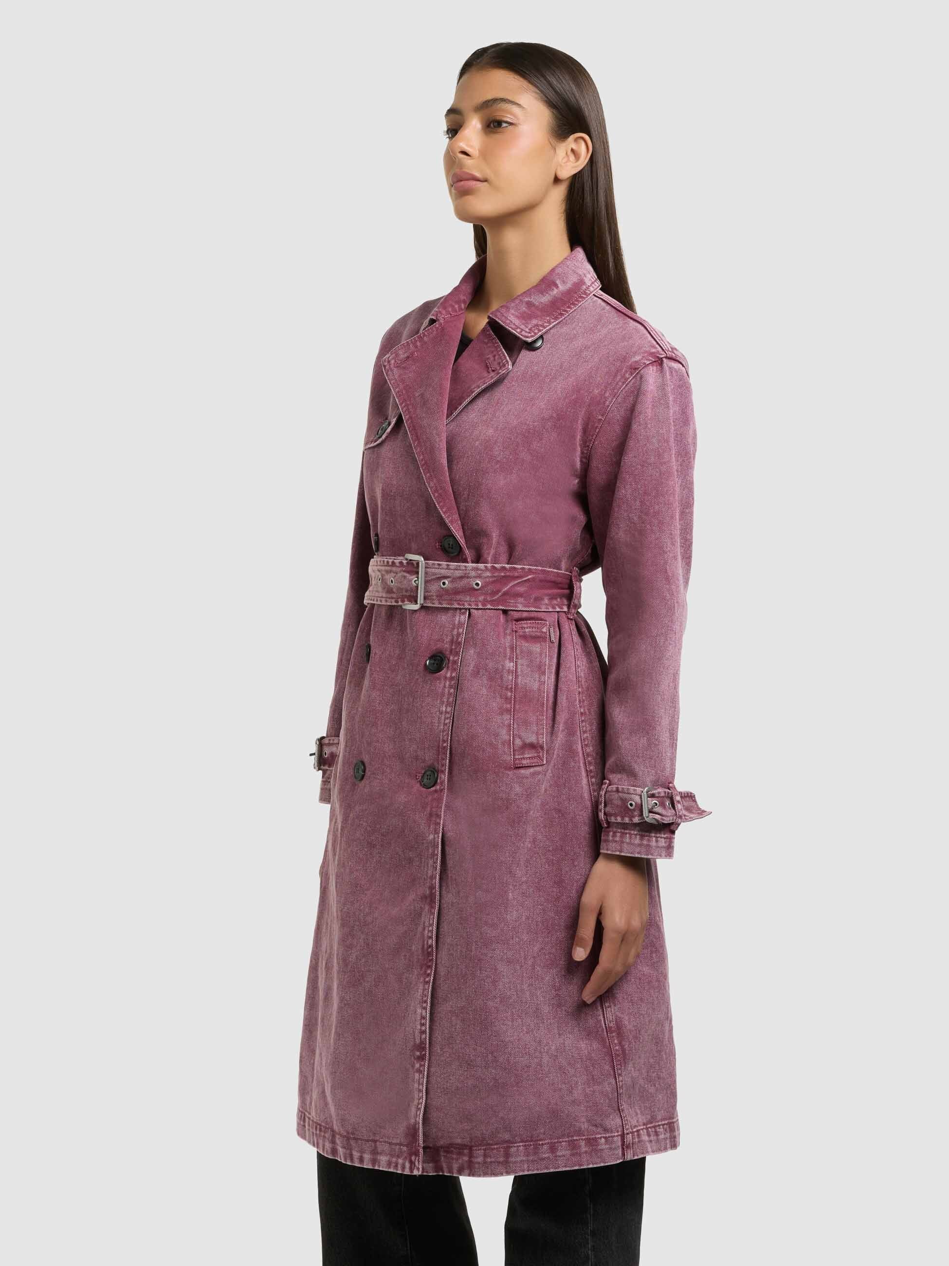 khujo-mantel-hera-fuchsia-damen-jeans-trench-denim image 5