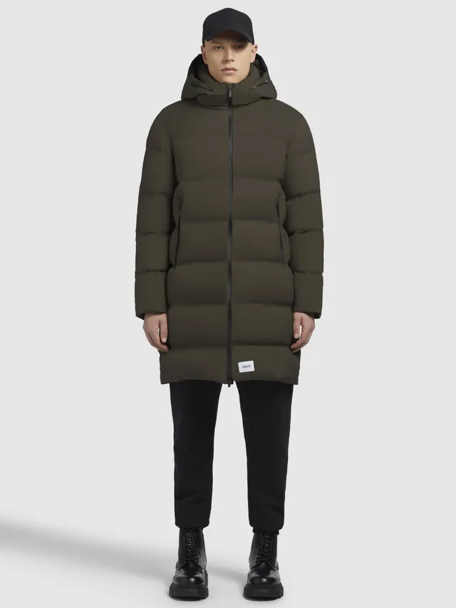 khujo-coat-caius-khaki-knie-langer-wattierter-damenmantel image 1