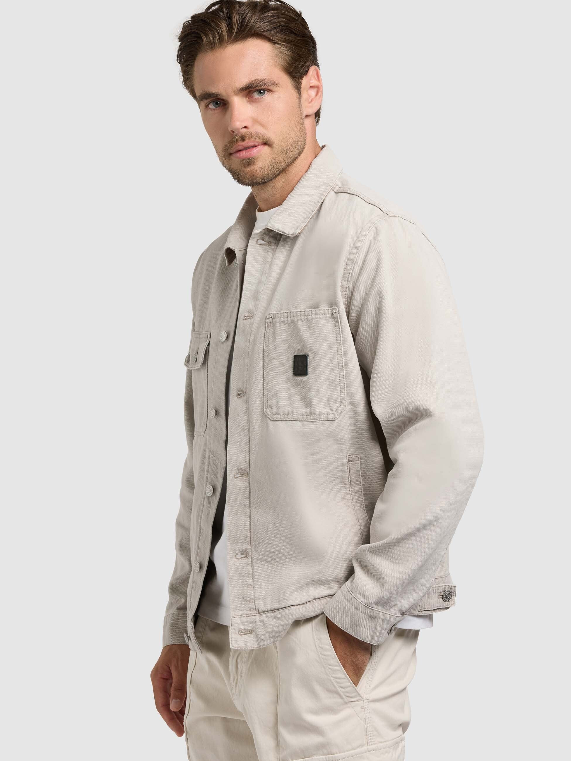 khujo-ronny-canvas-jacke-greige-workwear-damen image 8