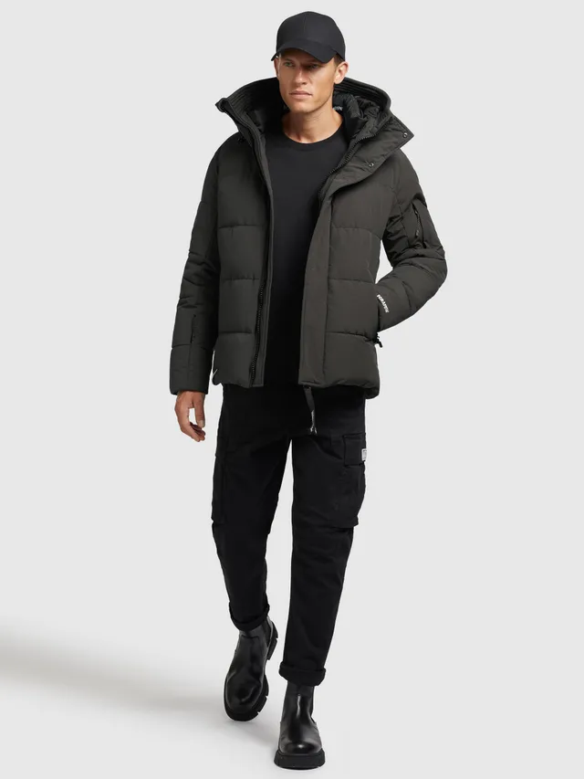 khujo-jacke-barat2-dark-olive-gray-kurze-damen-steppjacke-mit-kapuze image 1