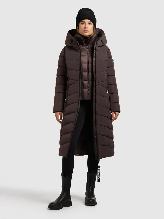 khujo-mantel-flesch-moody-plum-knielanger-winter-steppmantel-damen-mit-herausneh image 1