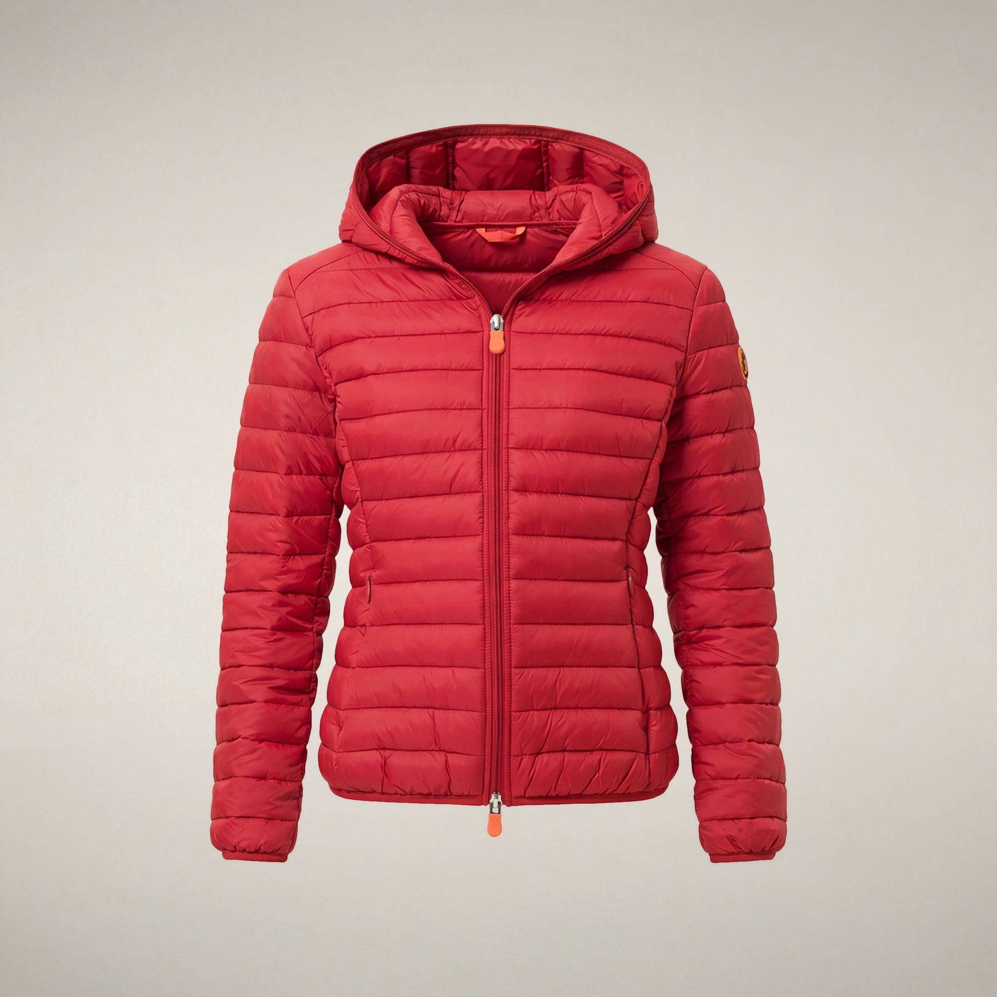 save-the-duck-daisy-damen-steppjacke-dunkelrot-leicht-nylon-mit-kapuze image 3