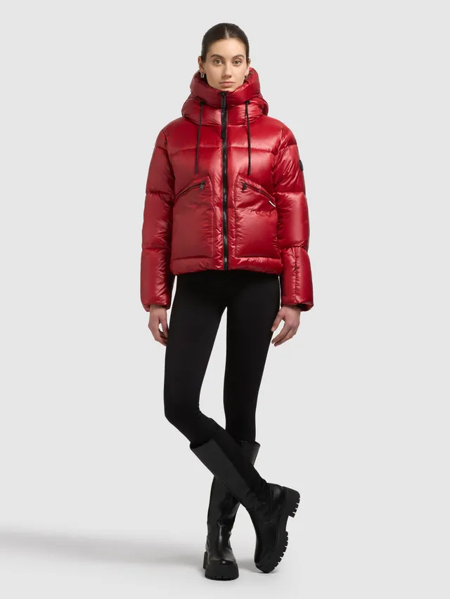 khujo-jacke-luna-nebula-red-gl-nzende-steppjacke-h-ftlang-mit-kapuze image 1