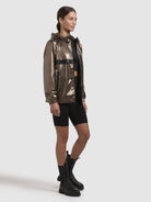 khujo-jacke-evelyn-braun-metallic-damen-kapuzenjacke image 6