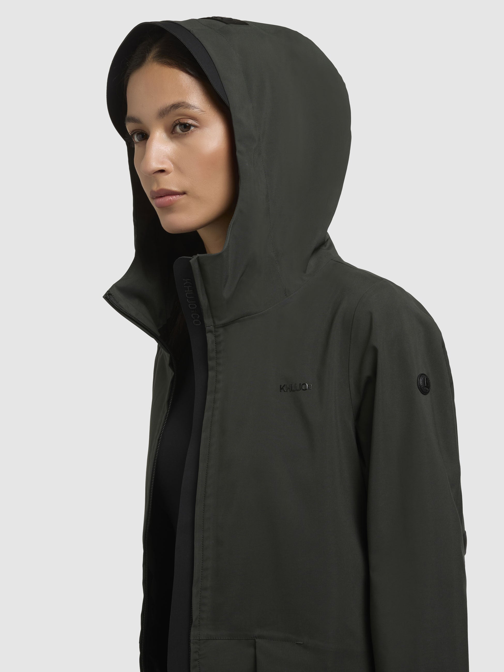 khujo-mantel-femke-damen-regenmantel-dunkelgr-n-slim-fit image 7