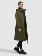 khujo-pinax-damen-mantel-sommerparka-knielang-olive image 6