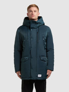 khujo-mantel-pakpao-petrol-blue-damen-parka-loose-fit image 4