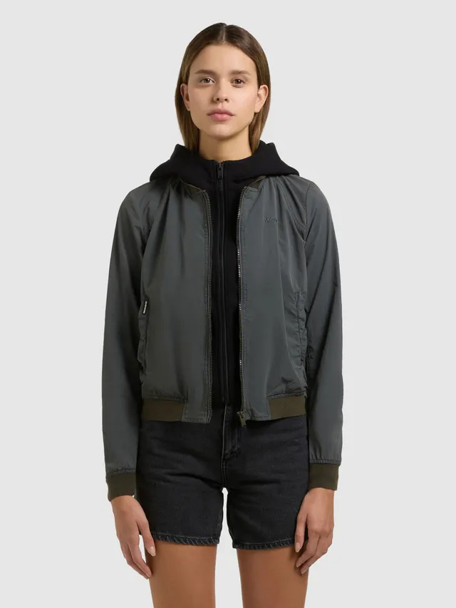khujo-meets-2in1-damen-bomberjacke-hazy-teal-green image 1