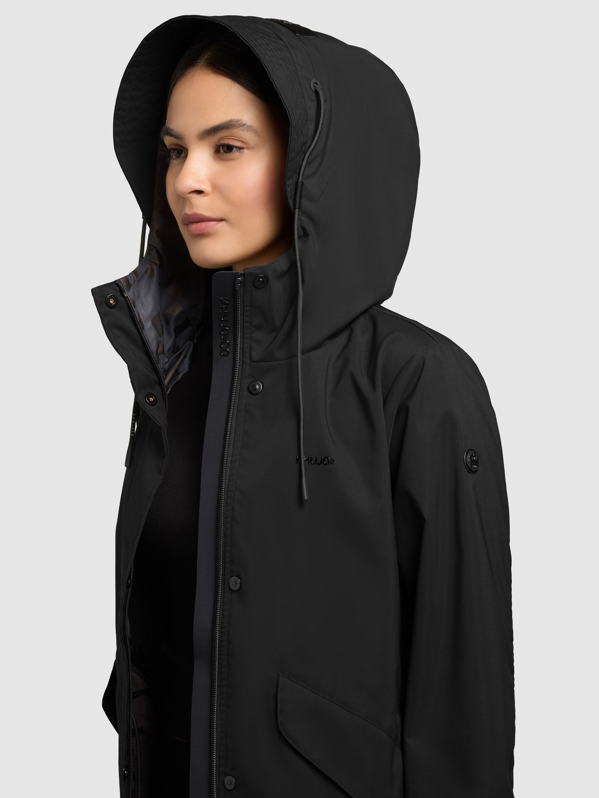 khujo-jacke-sang2-black-regenjacke-mit-kapuze image 7