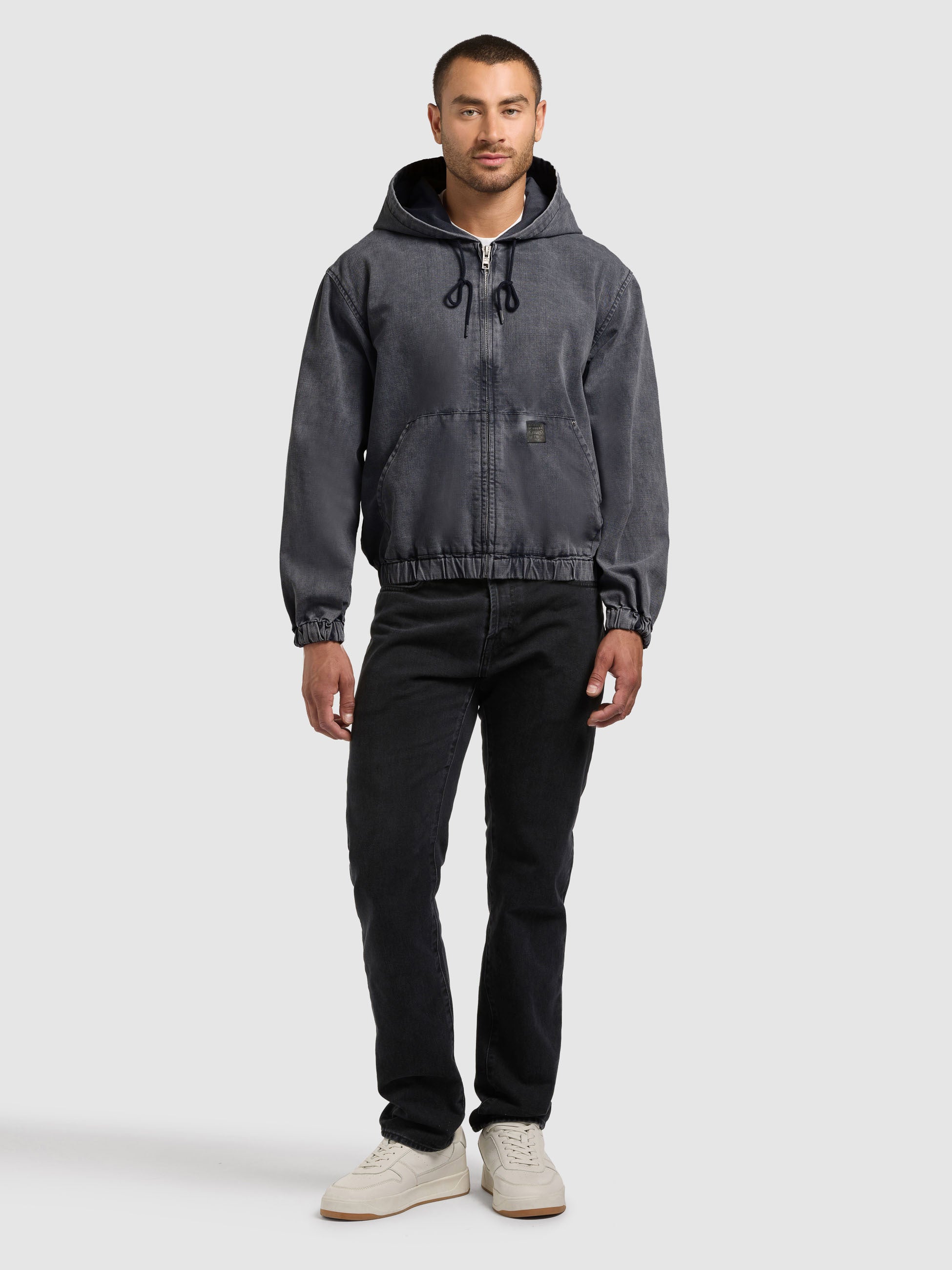khujo-jacke-darrel-oxford-blue-kapuzenjacke-aus-baumwoll-canvas image 2