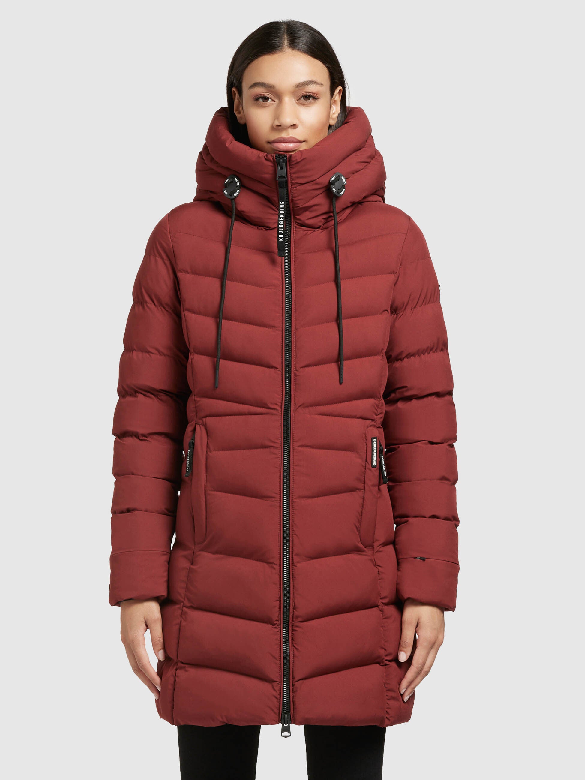 khujo-jacke-tuhani2-matt-rostrot-damen-steppjacke-leicht image 2