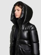 khujo-jacke-aurora-black-kapuzenjacke-lederoptik-wasserabweisend image 7