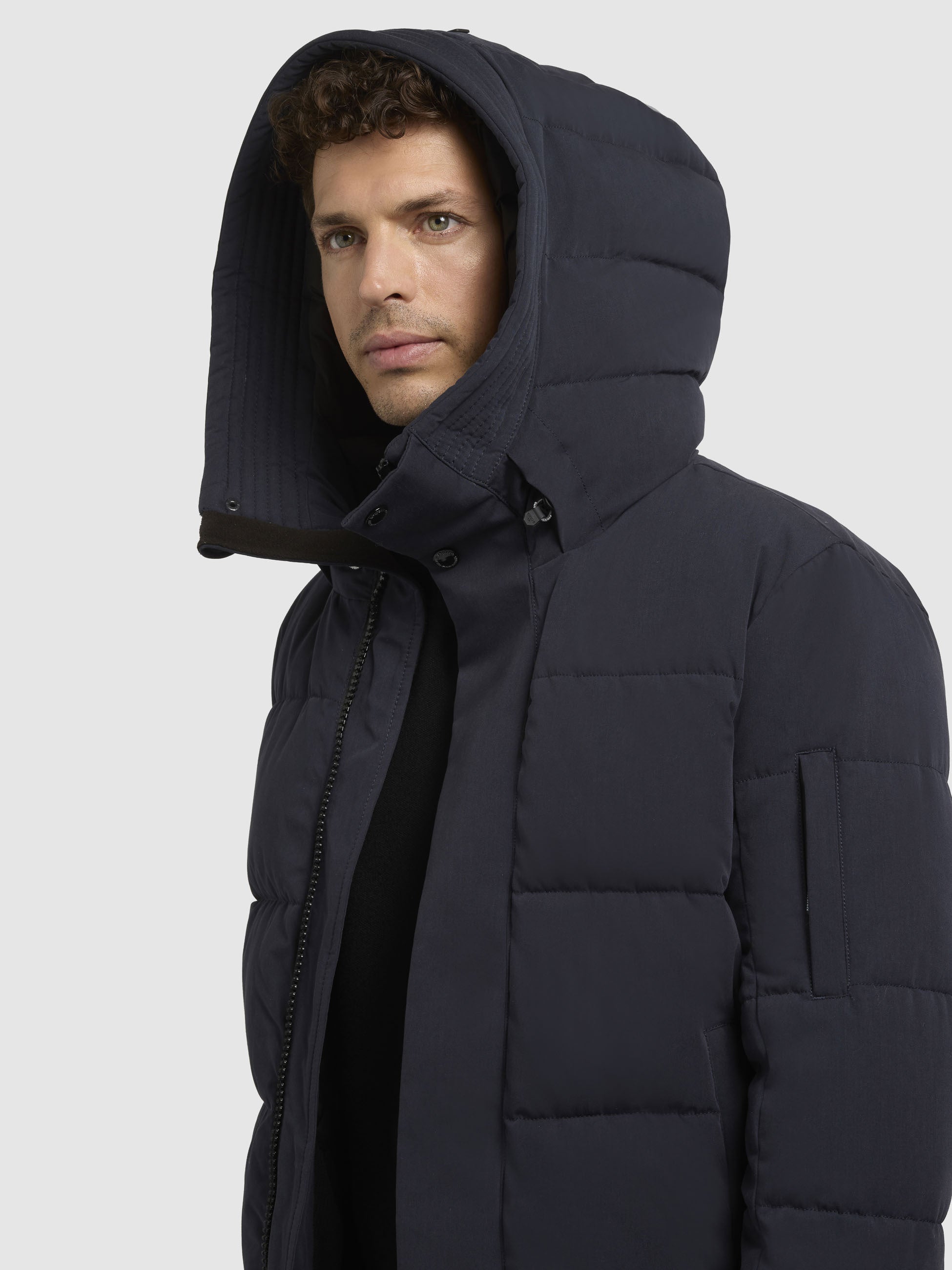 khujo-bard-kapuzenjacke-schwarz-herren-h-ftlange-steppjacke-mit-kapuze image 7