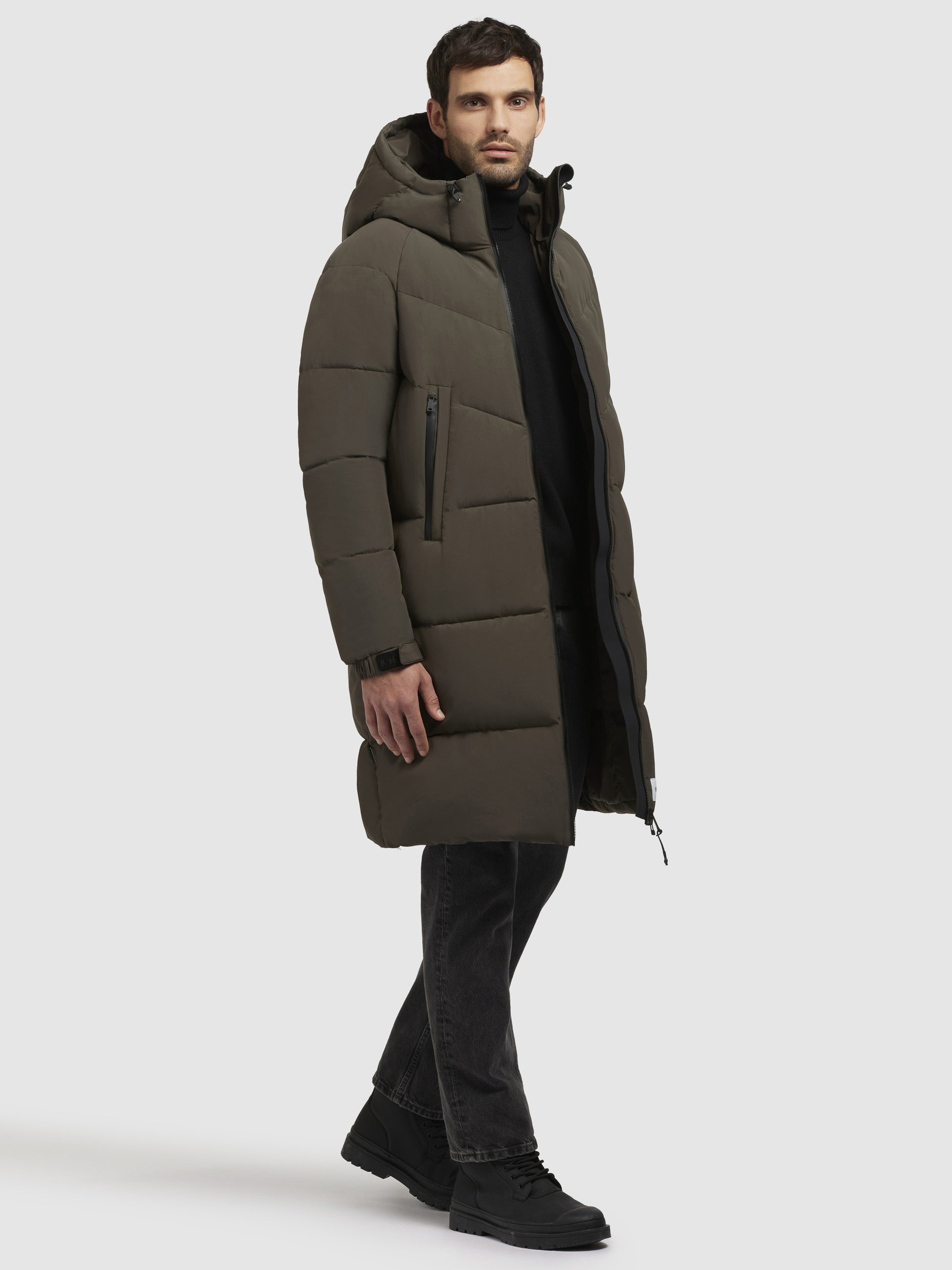 khujo-mantel-wattan-khaki-knielanger-damen-steppmantel-im-loose-fit image 6
