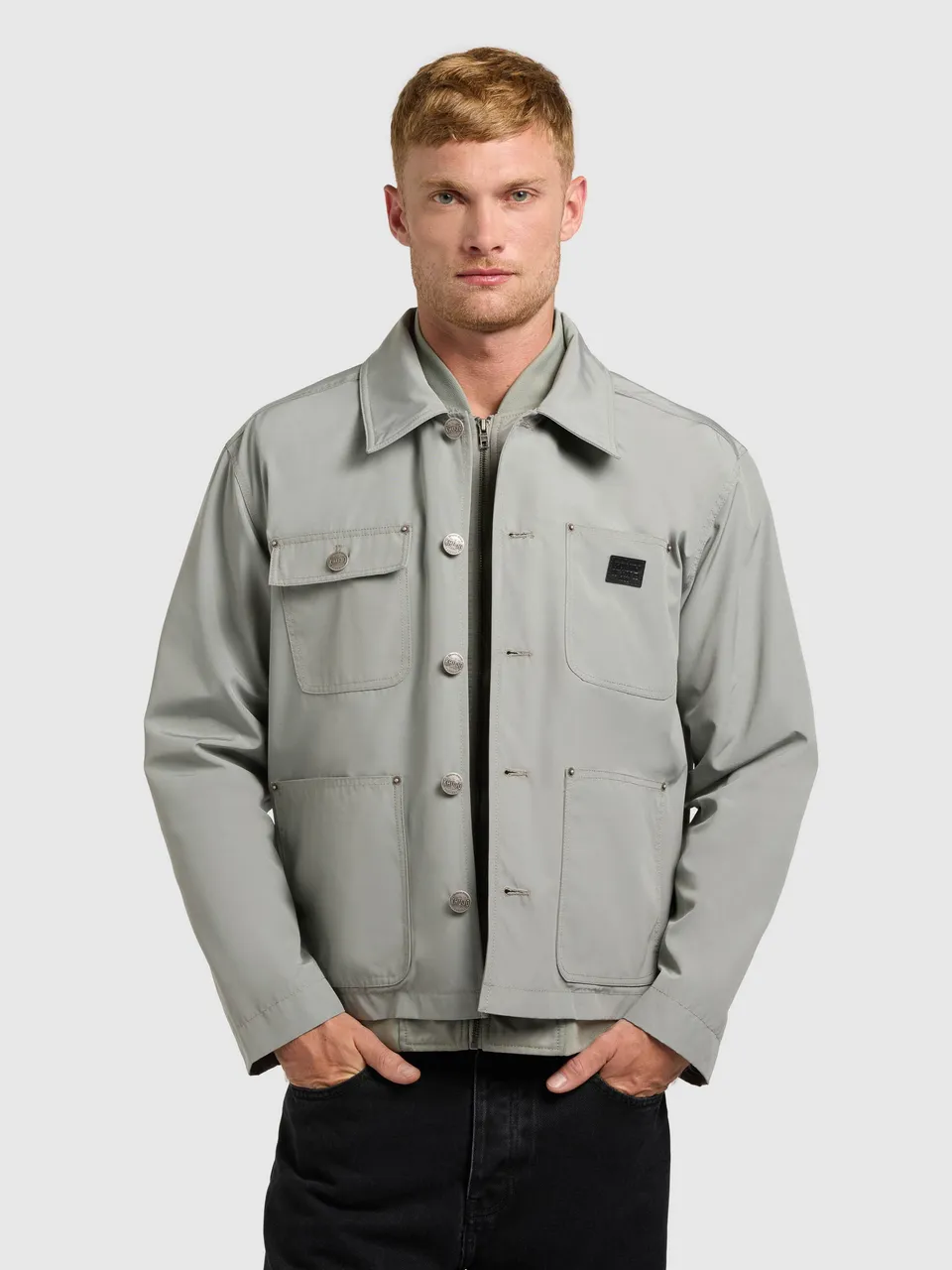 khujo-jacke-raise-cloud-green-herren-fieldjacke-regular-fit-mit-cargo-taschen image 1