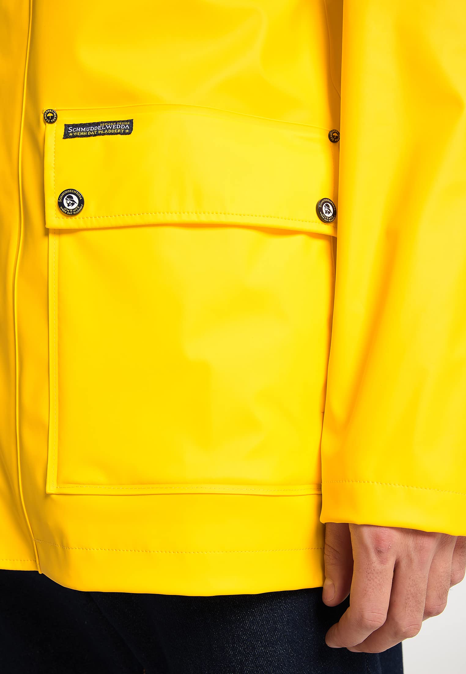 schmuddelwedda-damen-regenjacke-longform-wasserdicht-herren-regenjacke-original image 5