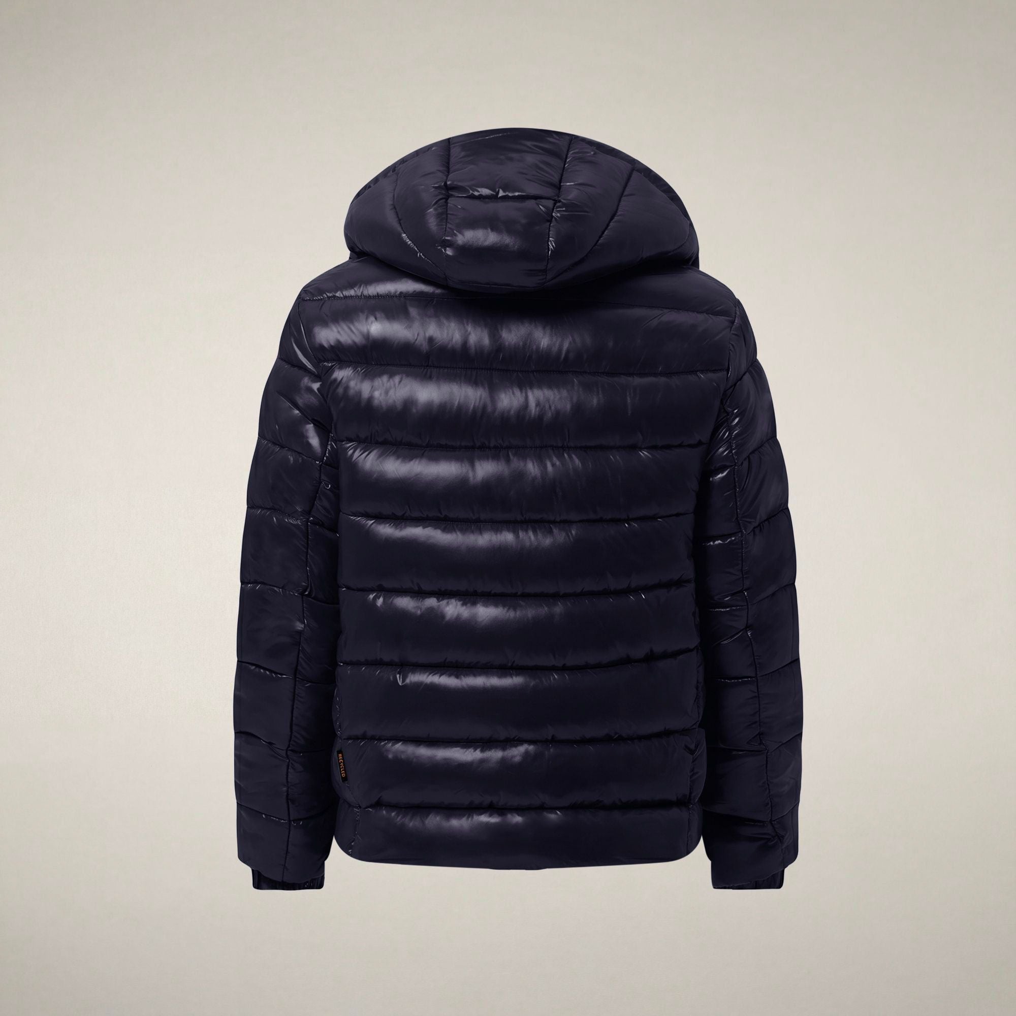 save-the-duck-florian-herren-pufferjacke-mit-kapuze-blau-schwarz-laqu image 4