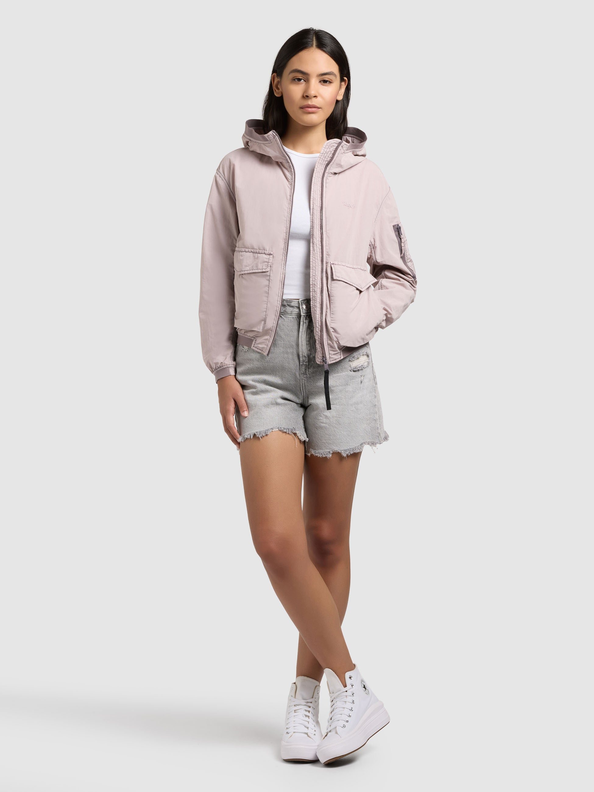 khujo-vona-raindrops-damen-bomberjacke-lilac-ungef-ttert image 2