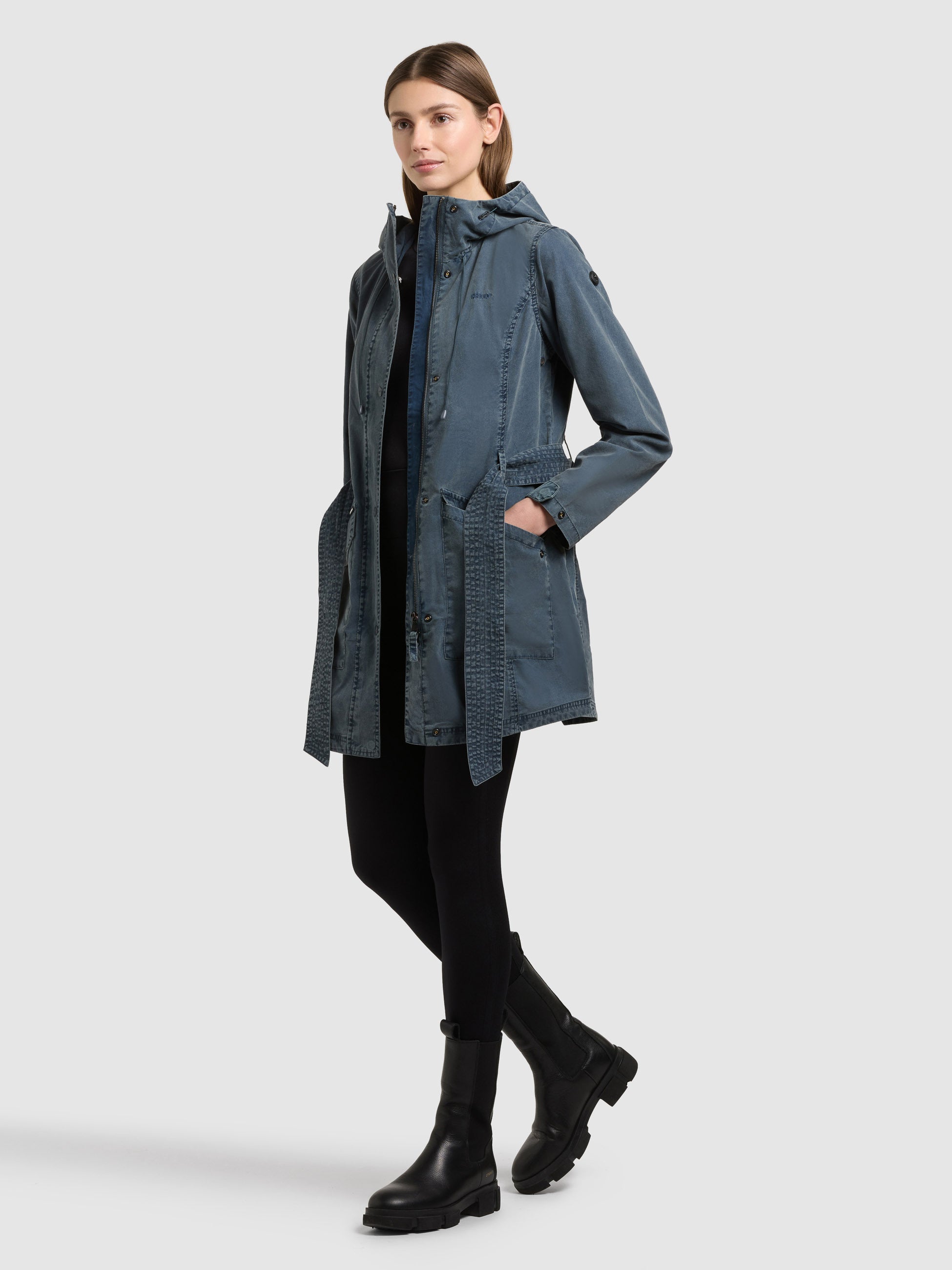 khujo-prea-damen-sommerparka-atlantic-blue-trenchcoat-parka-mit-g-rtel image 2