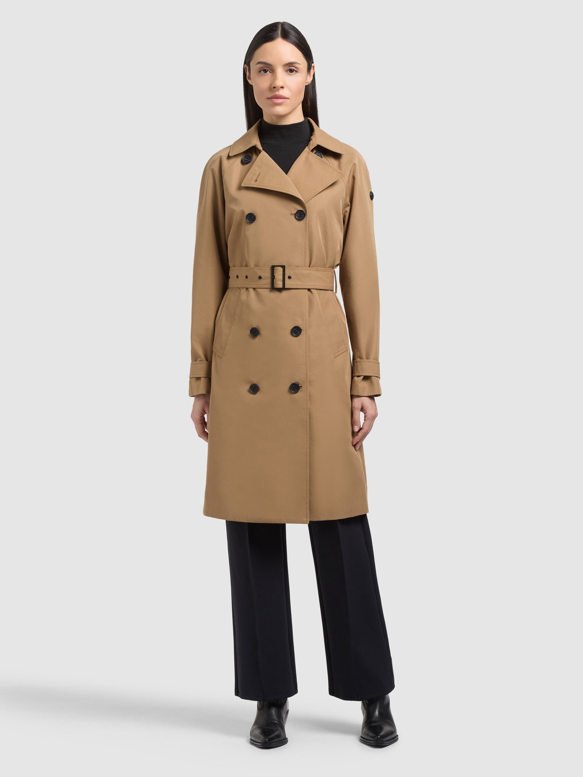 khujo-rula2-damen-mantel-mustard-trenchcoat-kurzmantel-mit-g-rtel image 7