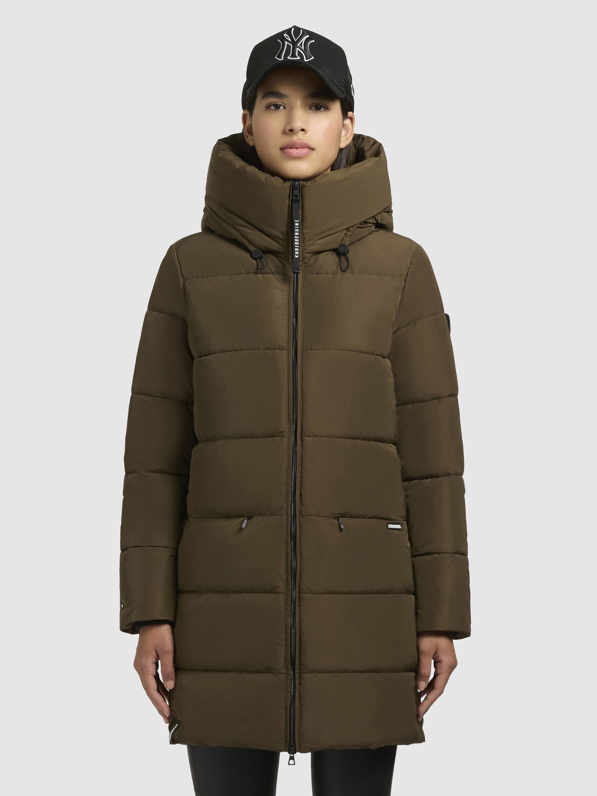 khujo-mantel-phia-damen-wintermantel-khaki-loose-fit image 4