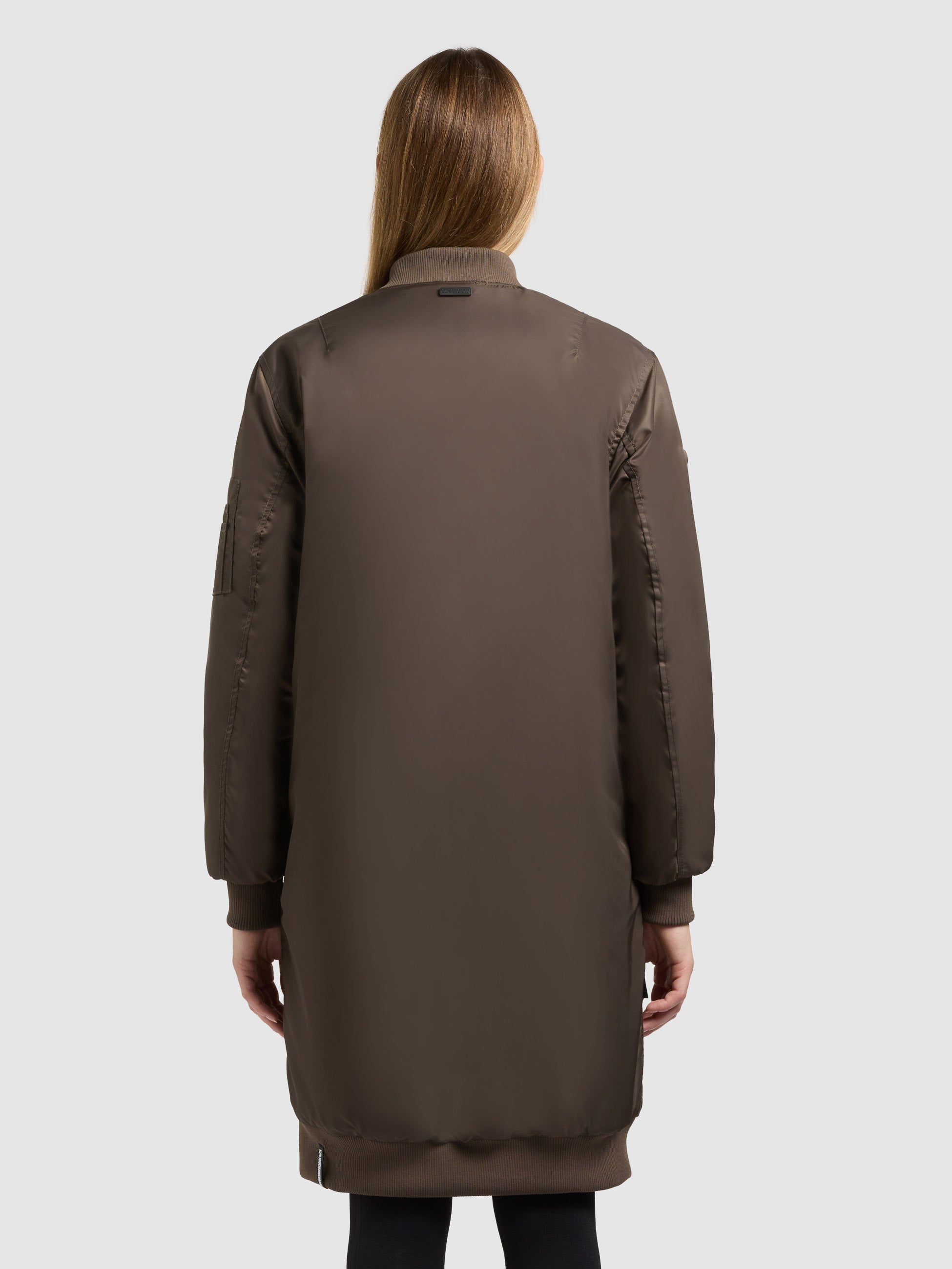 khujo-mantel-lulu-potter-brown-damen-wintermantel-im-bomber-look-knielang image 3