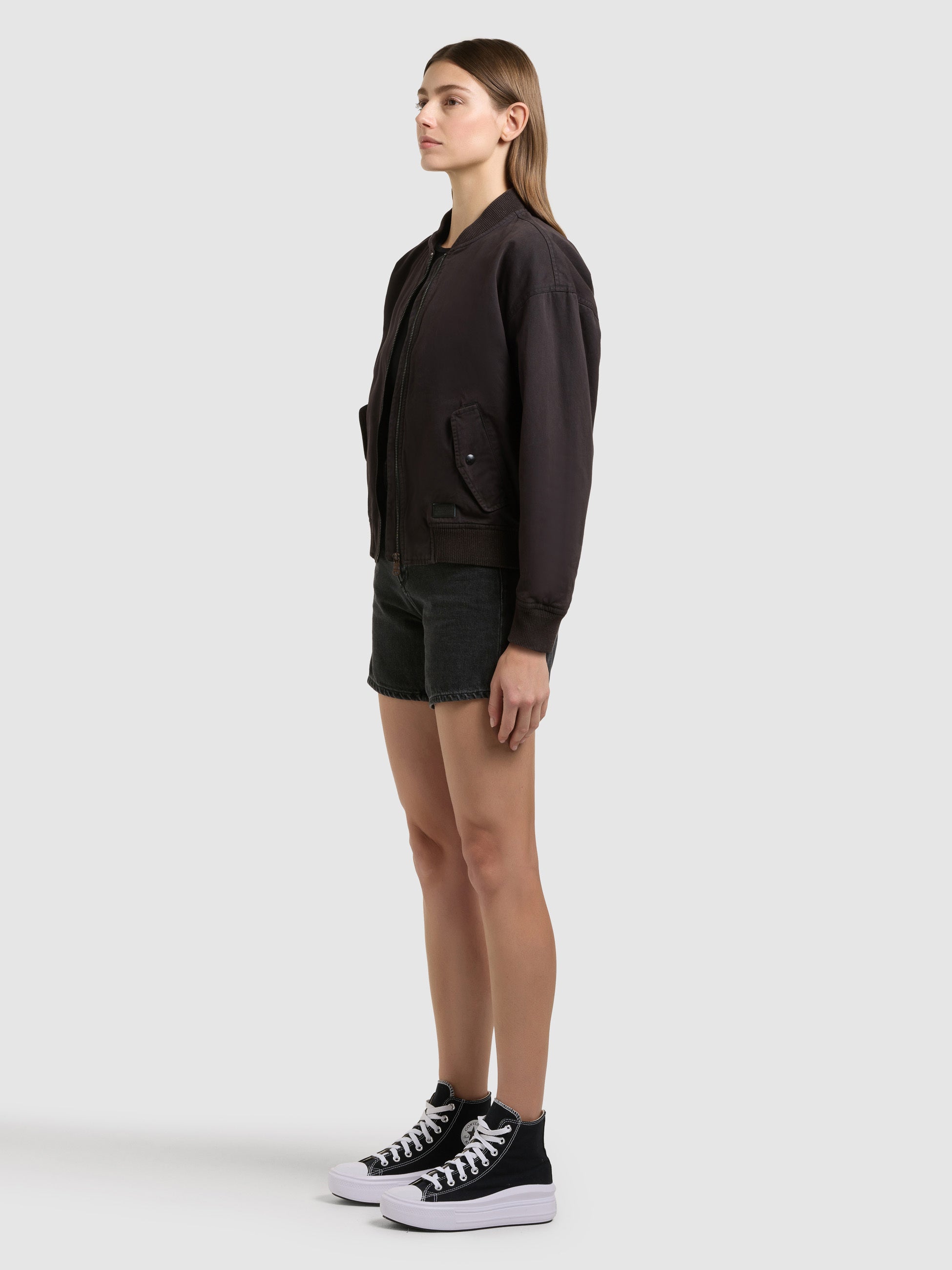 khujo-jacke-inie-black-blouson-damen-aus-baumwoll-twill image 2
