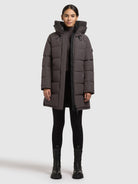 khujo-coat-kelsi-graphite-gray-kurzer-wattierter-steppmantel image 2