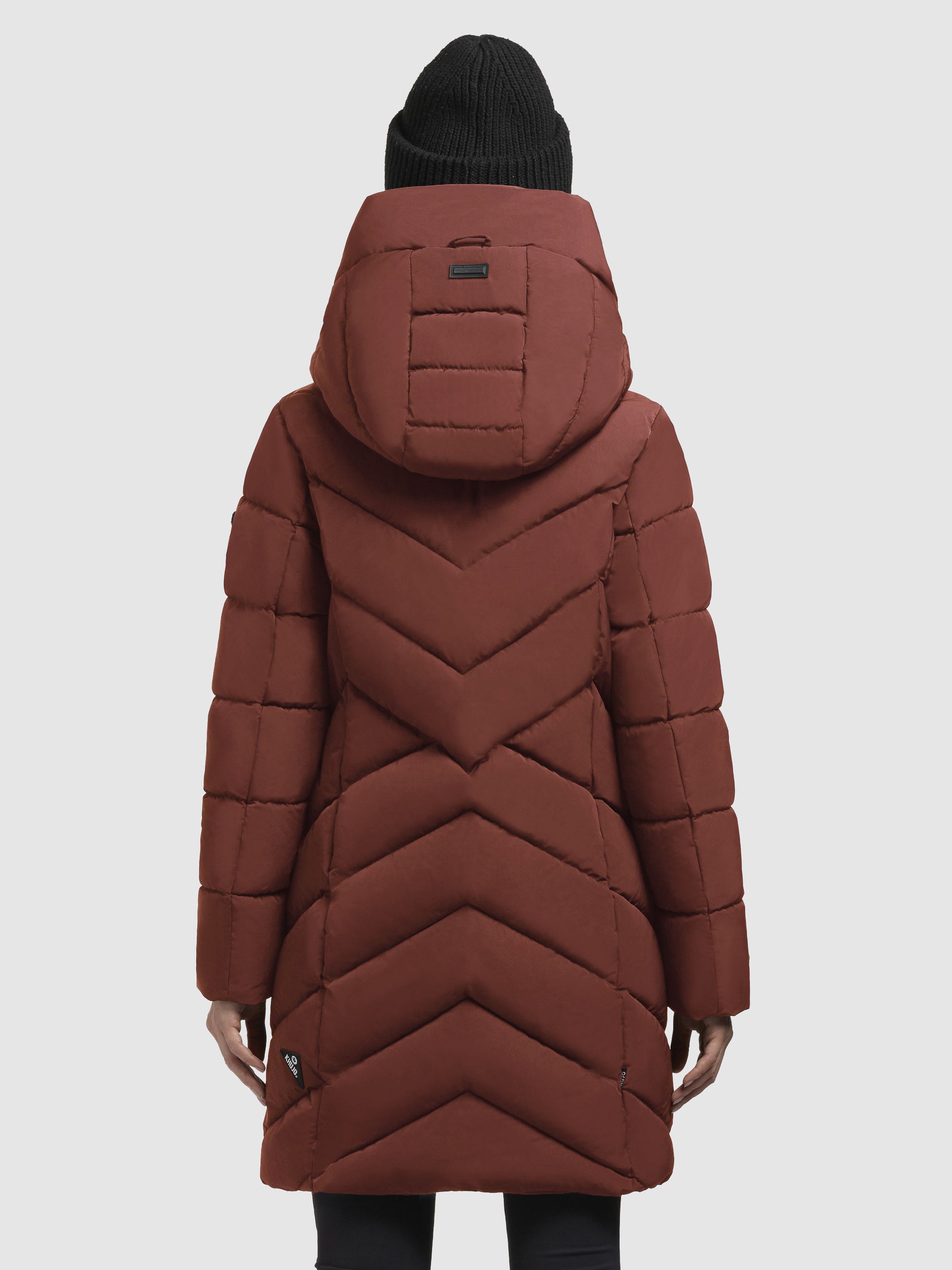 khujo-mantel-darka2-dunkelrot-regular-fit-steppmantel-damen-mit-kapuze image 3