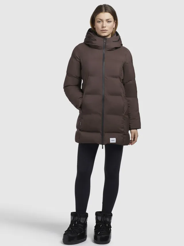 khujo-jacke-tanare2-dunkelbraun-wattierte-steppjacke-damen-regular-fit image 1