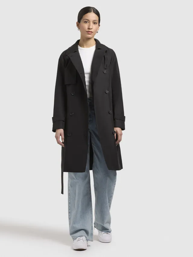 khujo-erine-mantel-damen-schwarz-trenchcoat-mit-g-rtel image 1