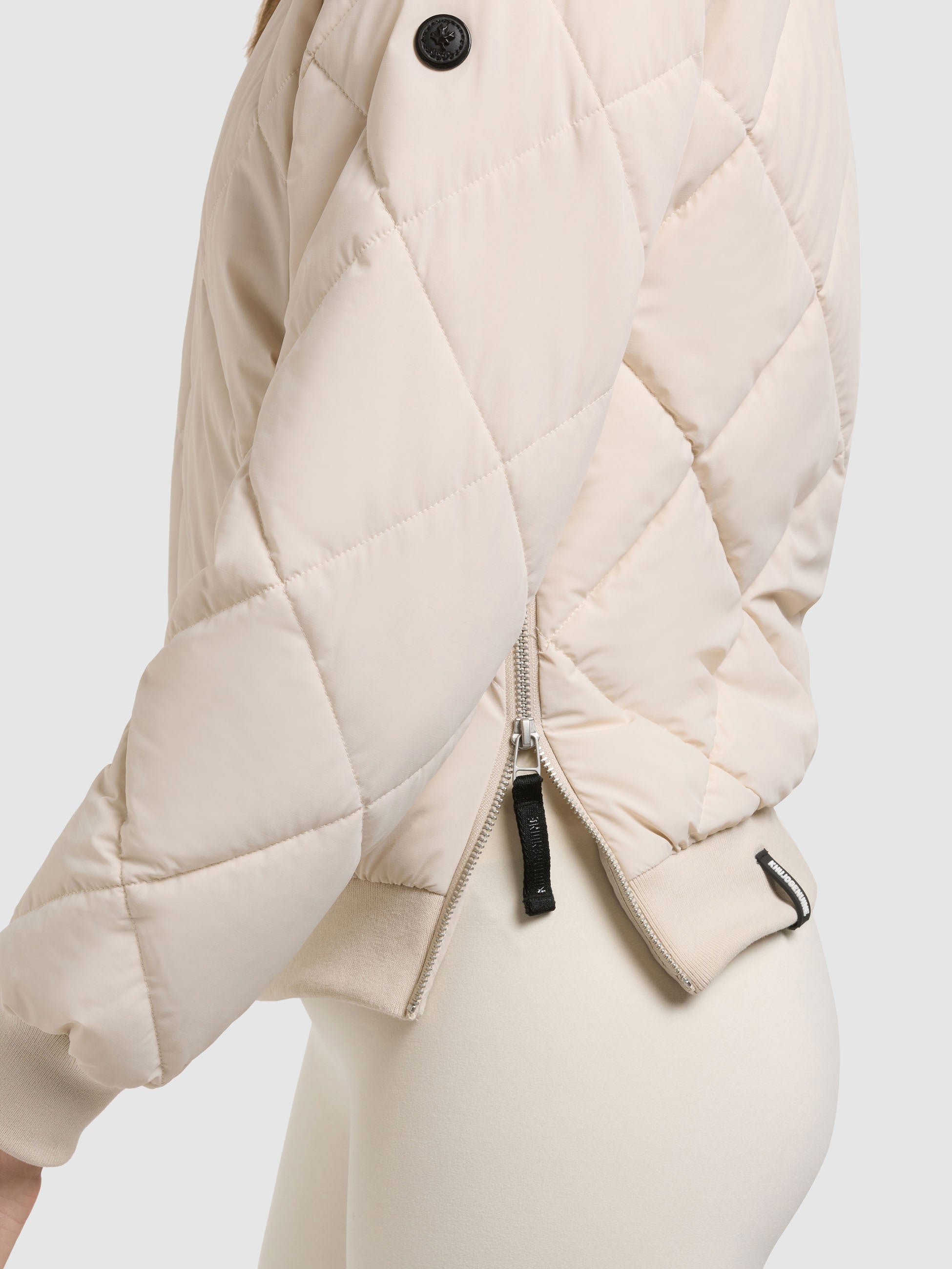 khujo-jacke-ange2-oat-white-bomber-steppjacke-kurz-regular-fit image 8