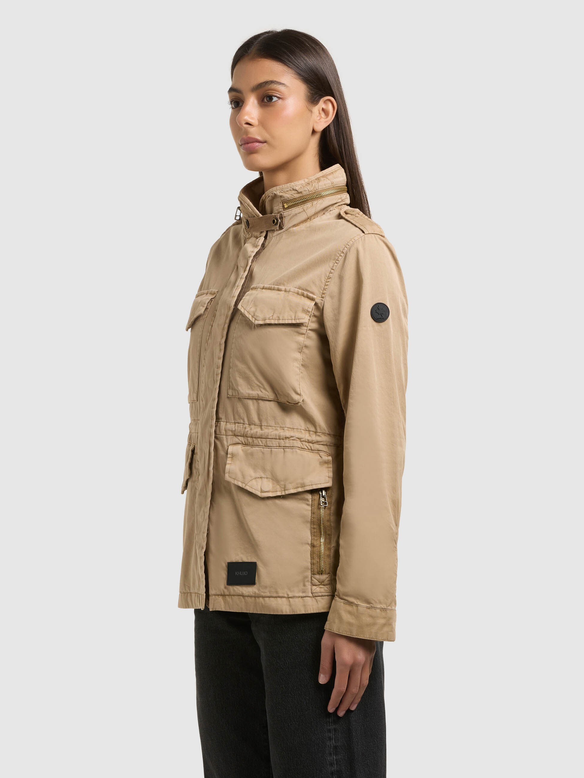 khujo-fieldjacke-nori-dark-beige-damen-cargojacke-aus-baumwoll-twill image 5
