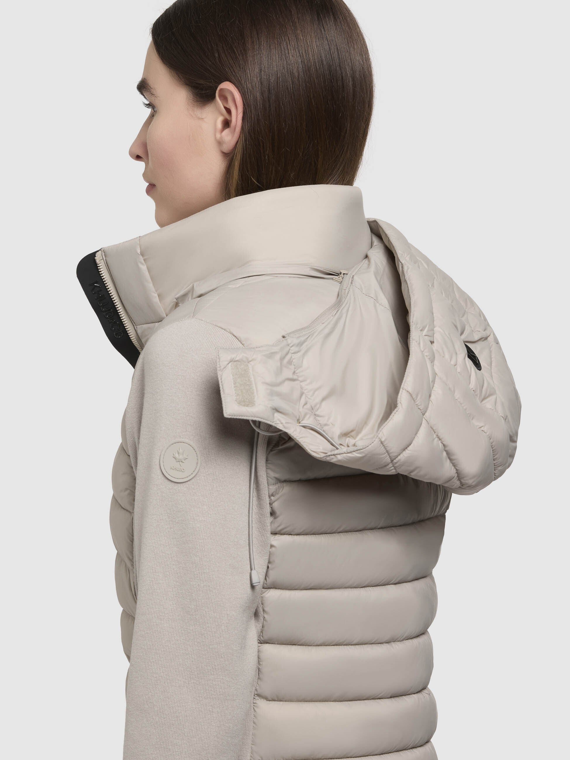 khujo-jacke-etele-beige-damen-steppjacke-leicht-wattiert-materialmix image 8