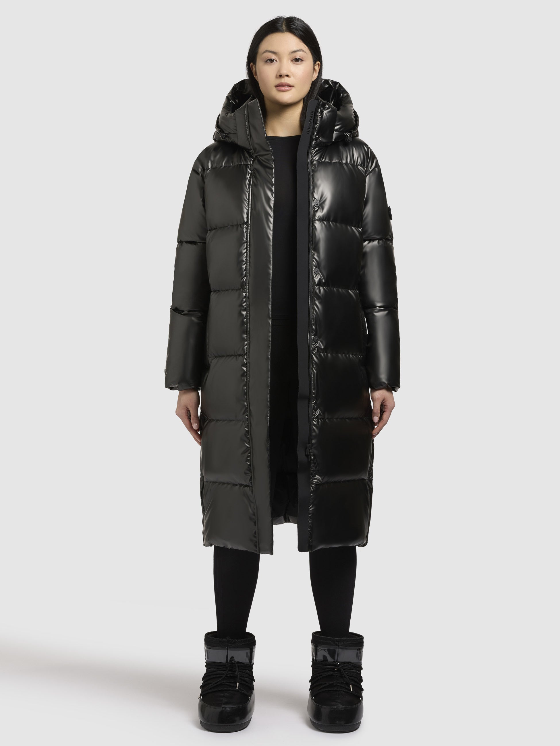 khujo-mantel-rachel-shiny-damen-knielanger-steppmantel-dunkelgrau-gl-nzend image 6