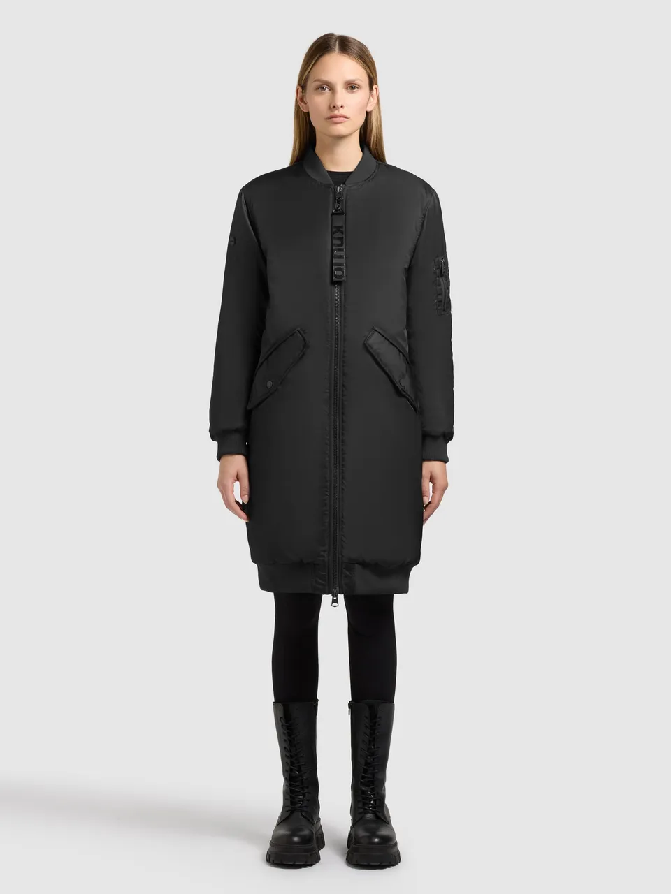 khujo-mantel-lulu-bomber-black-wintermantel-im-bomber-look-damen image 1