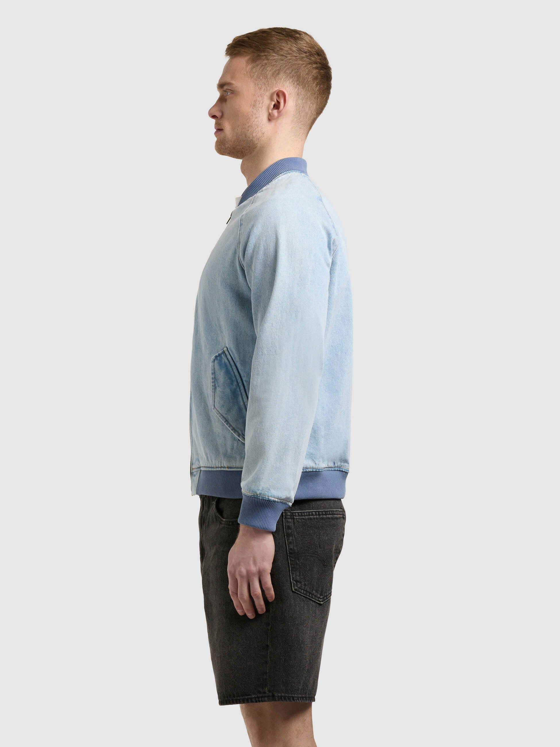khujo-jeansjacke-cahill-light-blue-blouson-aus-baumwoll-denim image 5