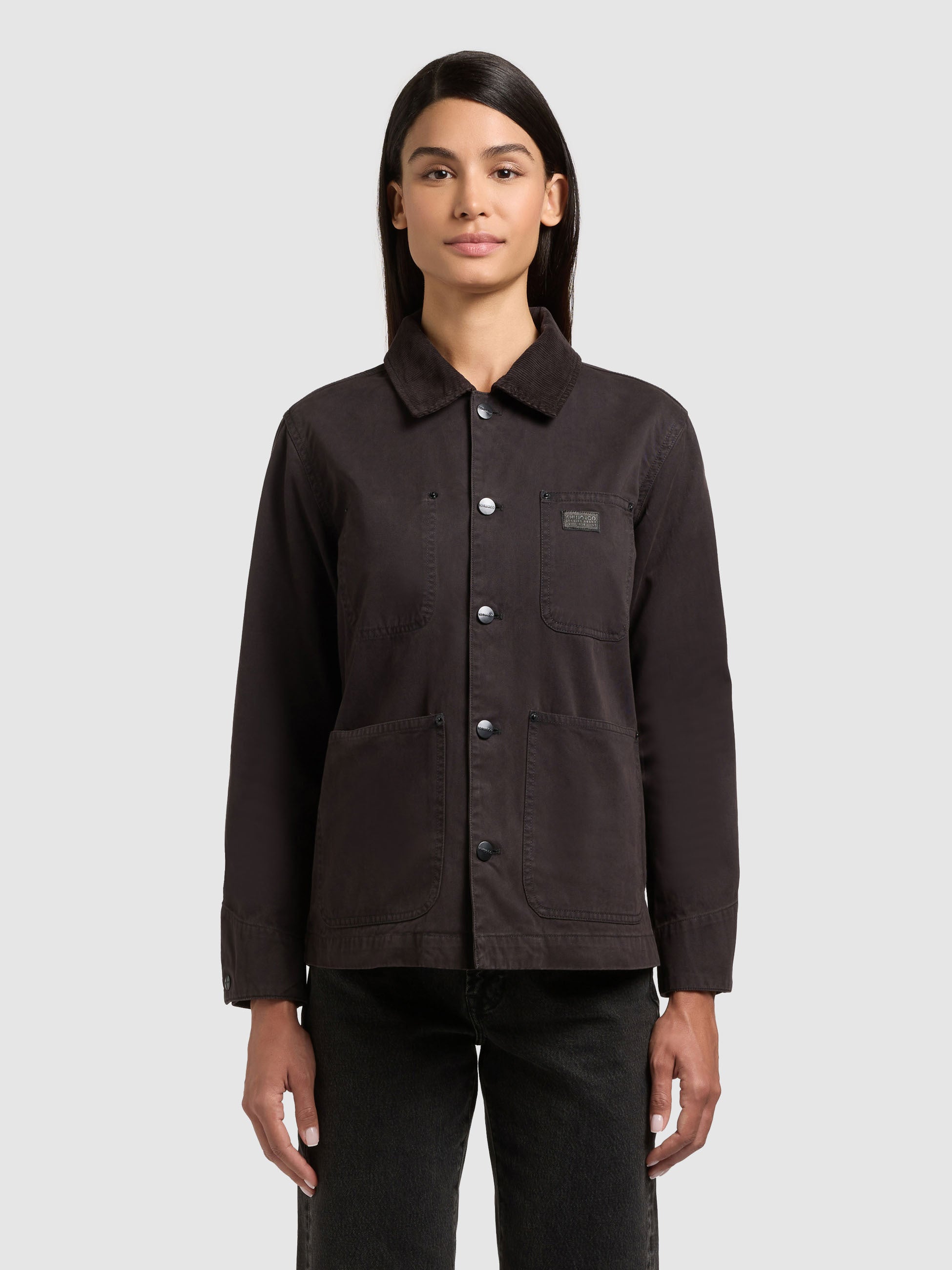 khujo-jacke-suzy-black-damen-fieldjacket-aus-baumwoll-twill image 4