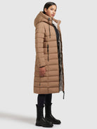 khujo-mantel-simmie-hellbraun-steppmantel-knielang-regular-fit image 6