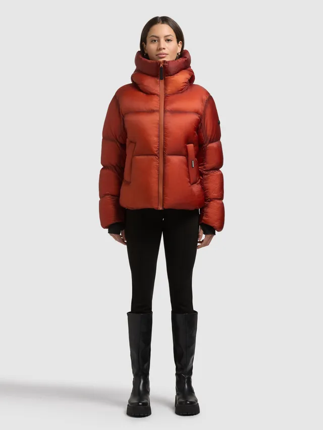 khujo-jacke-nolana-burned-orange-steppjacke-crinkle-loose-fit image 1