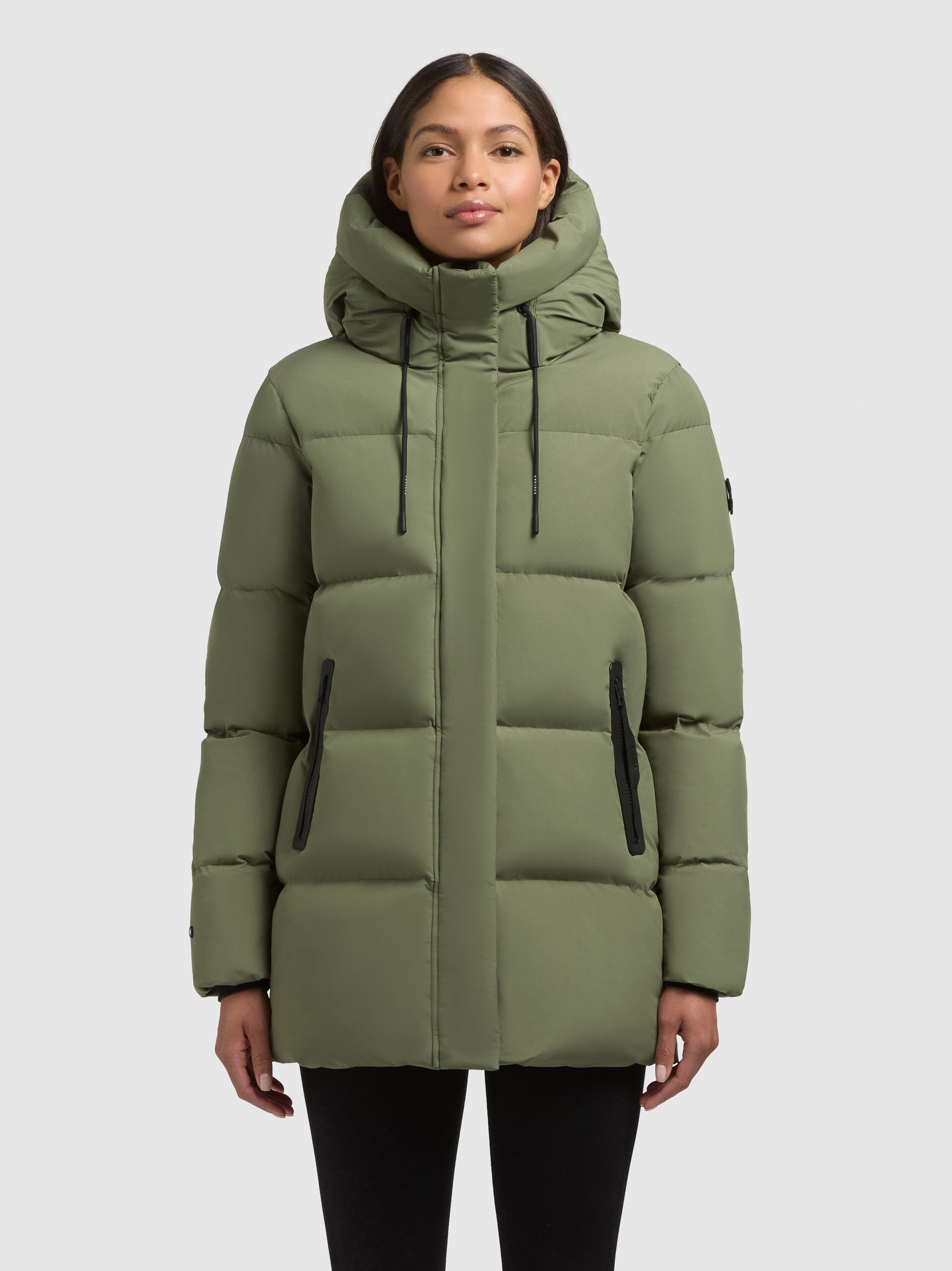 khujo-jacke-drown-matt-fern-green-damen-steppjacke-loose-fit image 4