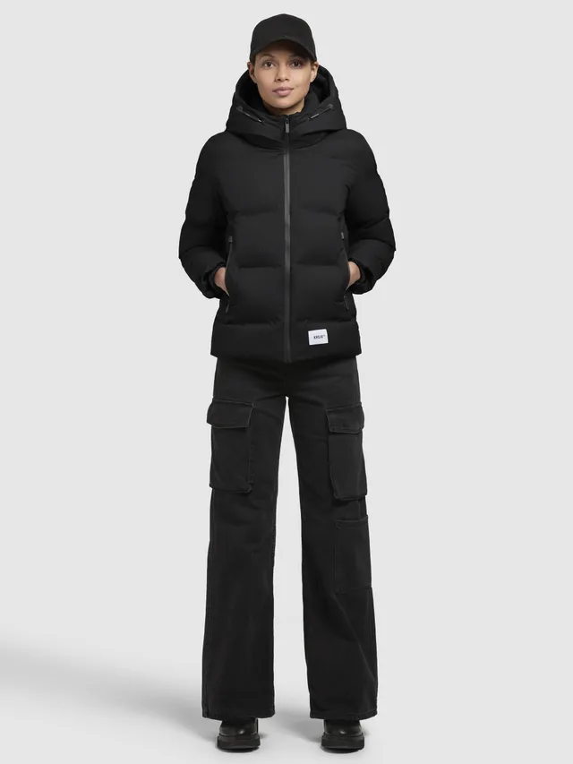 khujo-jacke-liev-schwarz-steppjacke-kapuze-damen image 1