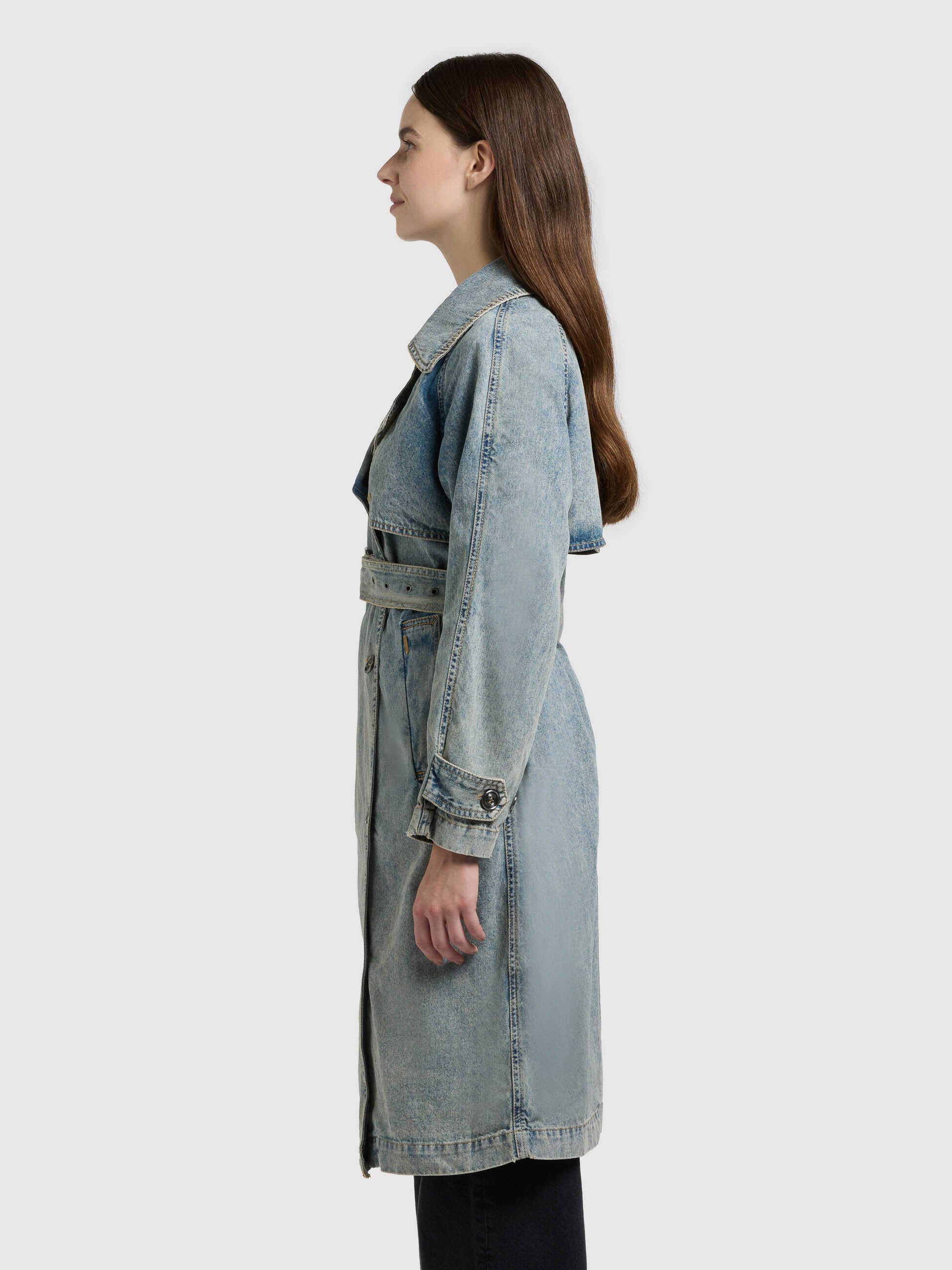 khujo-mantel-enza-damen-jeans-trench-blue-acid image 5
