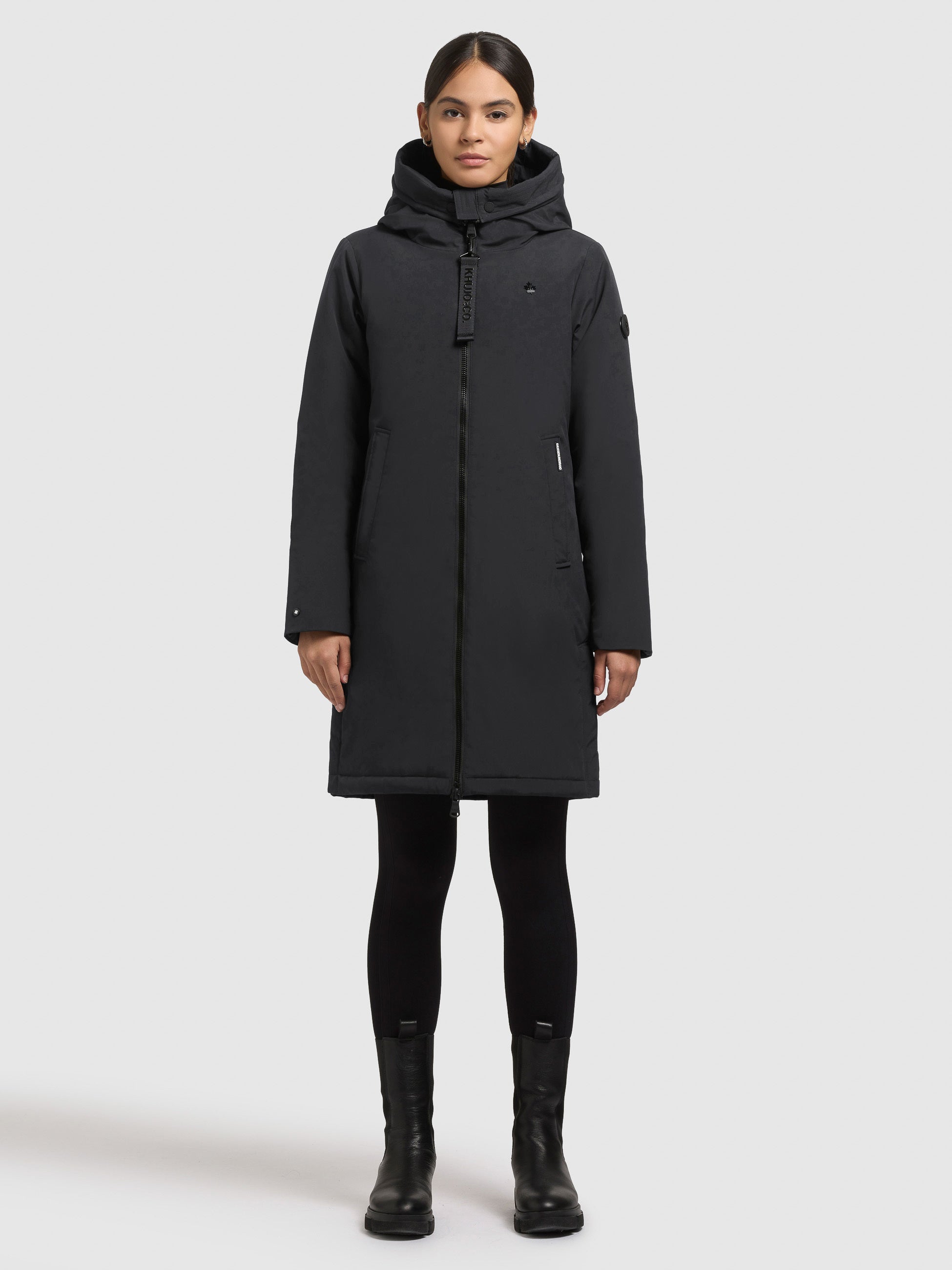 khujo-mantel-yaak4-obrage-grey-kurzmantel-wattiert-damen-slim-fit image 6