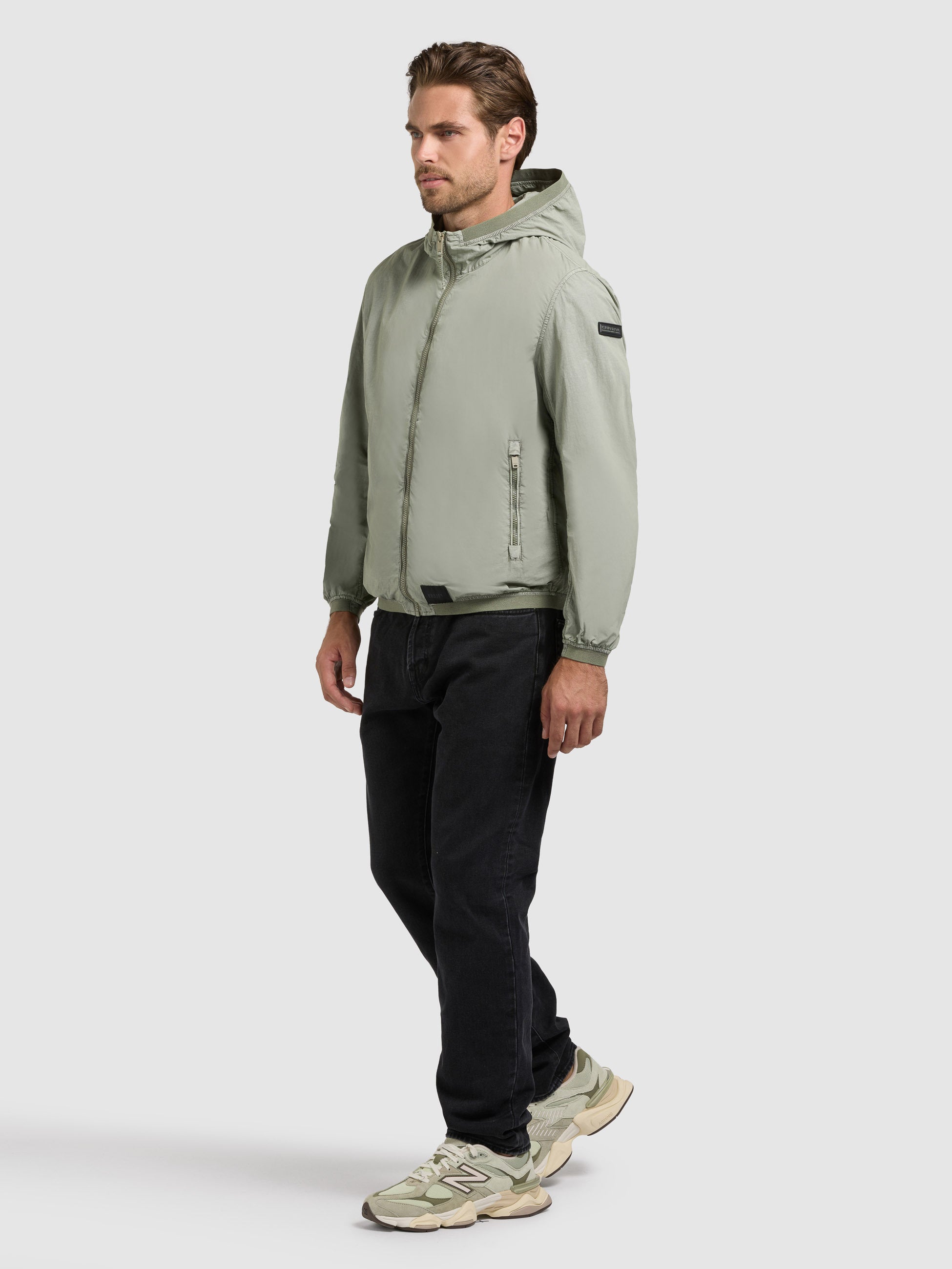 khujo-jacke-derf-cloud-green-blousonjacke-mit-kapuze-garment-dye image 2